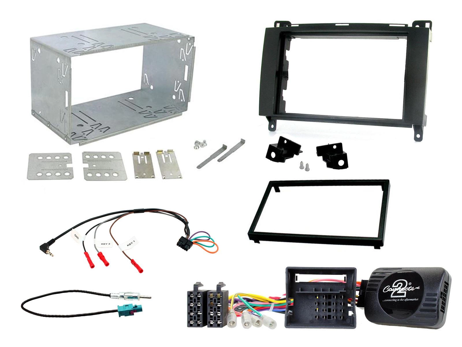Connects2 CTKMB12 Mercedes A/B/Vito/Viano 2-DIN asennussarja