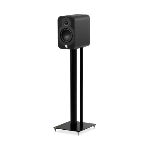 Q Acoustics Q5010 hyllykaiutin, musta, jalustalla etuviistosta q_acoustics_q5010_bookshelf_speaker_black-06475e858a0e36.jpg
